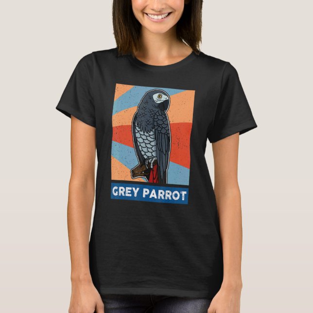 African Grey Parrots Biologist Ornithologist Birdw T-Shirt (Front)