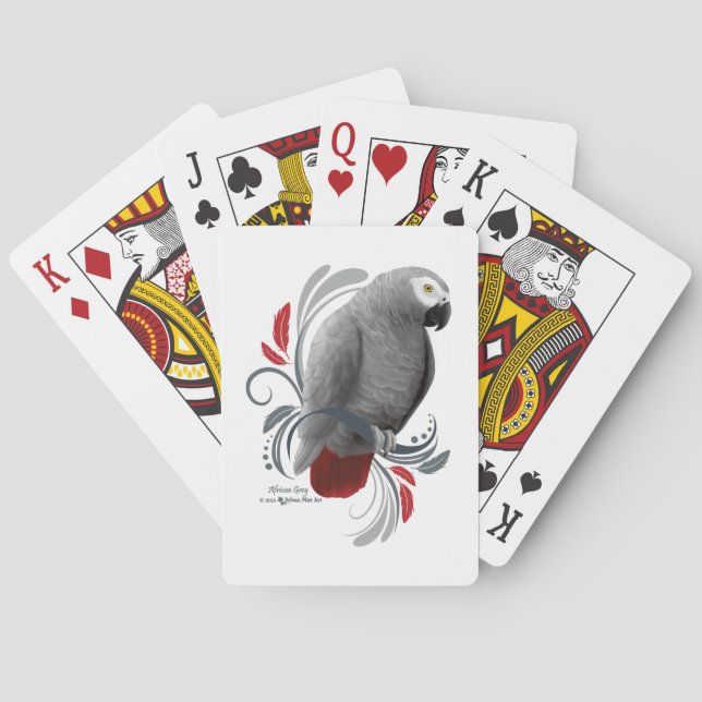 African Grey Playing Cards (Back)