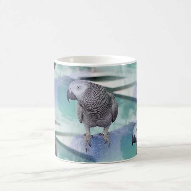 African Grey Pool Party Coffee Mug (Center)