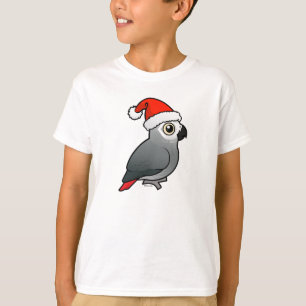 African Grey Santa T-Shirt