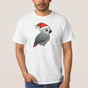 African Grey Santa T-Shirt