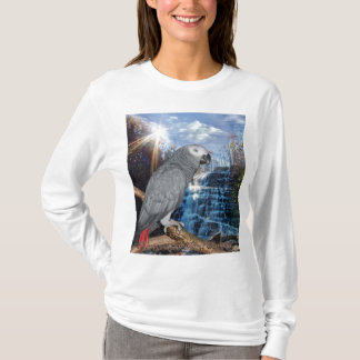African Grey Waterfall T-Shirt