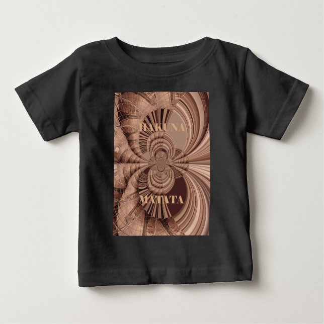 African Hakuna Matata Fractal Art Print/Graphic Baby T-Shirt (Front)