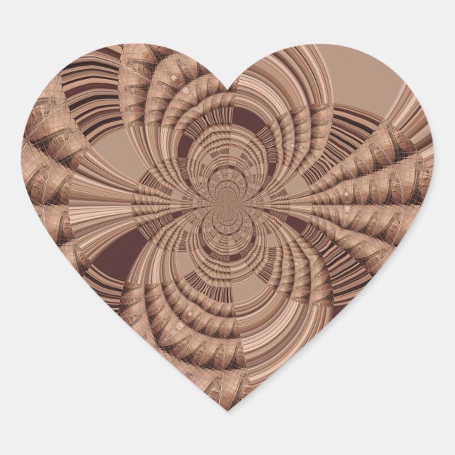 African Hakuna Matata Fractal Art Print/Graphic Heart Sticker (Front)