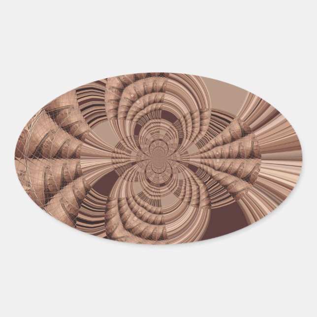 African Hakuna Matata Fractal Art Print/Graphic Oval Sticker (Front)