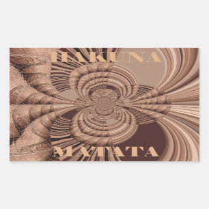 African Hakuna Matata Fractal Art Print/Graphic Rectangular Sticker