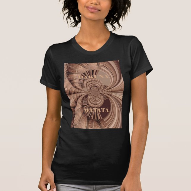 African Hakuna Matata Fractal Art Print/Graphic T-Shirt (Front)