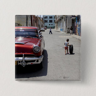 African Hamel district, Havana, Cuba, UNESCO 15 Cm Square Badge