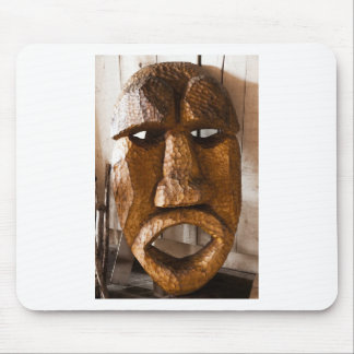 African Hand Carved Mask Mouse Pad