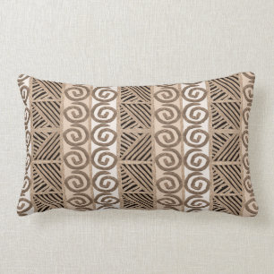 african hand-drawn ethnic pattern lumbar cushion