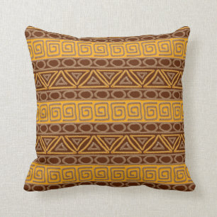 african hand-drawn ethnic tribal  pattern cushion
