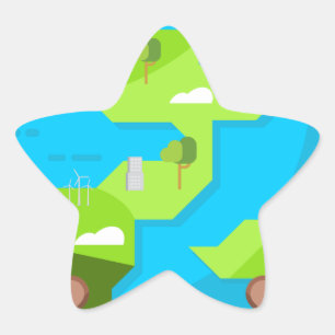 african happy Earth Day Star Sticker