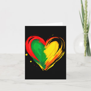 African heart black history month african american card