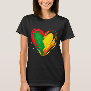 African heart black history month african american T-Shirt
