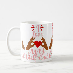 african heart love my girlfriend romance valentine coffee mug