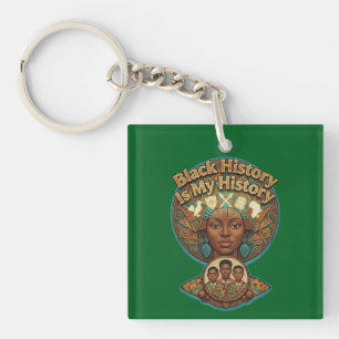 African Heritage Black History is My History Key Ring