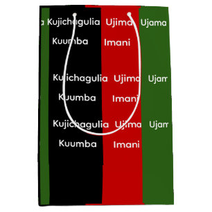 African Heritage Kwanzaa Nguzo Saba Principles Medium Gift Bag