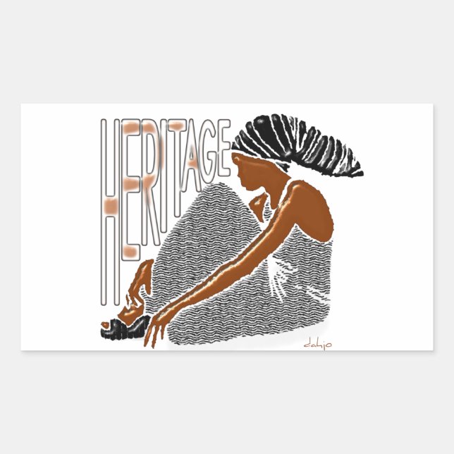 AFRICAN Heritage Rectangular Sticker (Front)