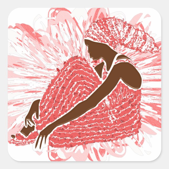 AFRICAN Heritage Square Sticker (Front)