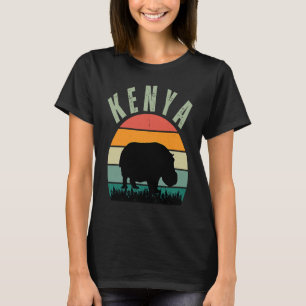 African Hippos in Kenya, Hippopotamus Safari T-Shirt
