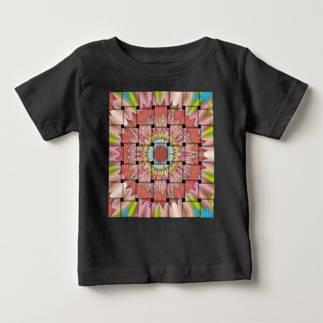 African-Inspired Art Print– Geometric Woven Design Baby T-Shirt (Front)