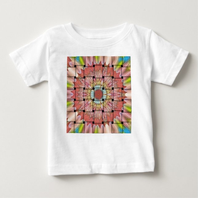 African-Inspired Art Print– Geometric Woven Design Baby T-Shirt (Front)