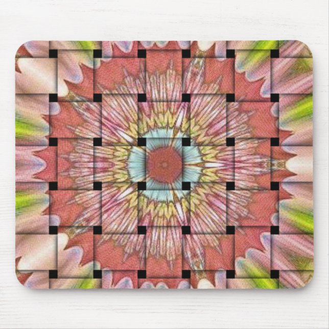 African-Inspired Art Print– Geometric Woven Design Mouse Pad (Front)