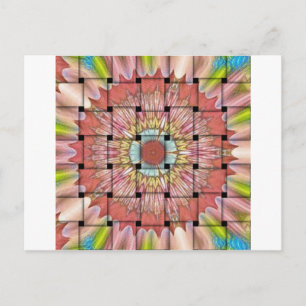 African-Inspired Art Print– Geometric Woven Design Postcard