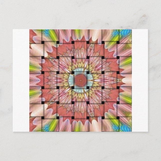 African-Inspired Art Print– Geometric Woven Design Postcard (Front)