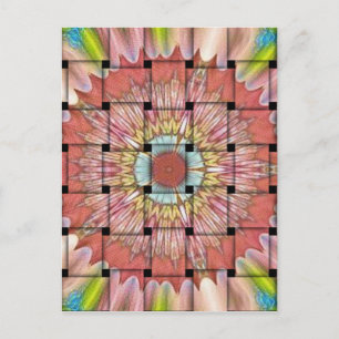 African-Inspired Art Print– Geometric Woven Design Postcard