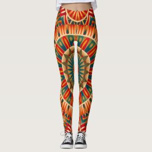 African-Inspired Geometric Leggings