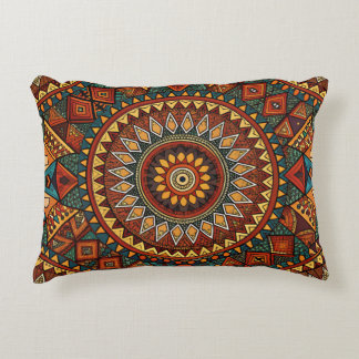 African-Inspired Geometric Throw Pillow Cover