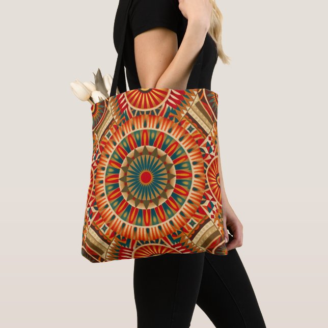 African-Inspired Geometric Tote Bag (Close Up)