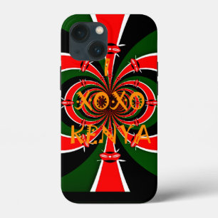 African-Inspired Kenya Flag Abstract Art iPhone 13 Mini Case