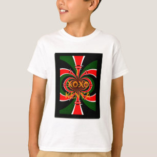 African-Inspired Kenya Flag Abstract Art T-Shirt