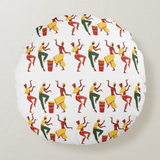 African-Inspired Poufs Round Cushion