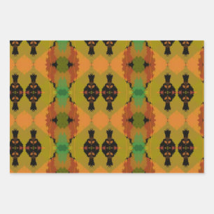 African-inspired Wrapping Paper Flat Sheet Set 