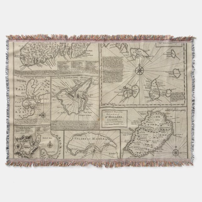 African Islands Throw Blanket (Front)