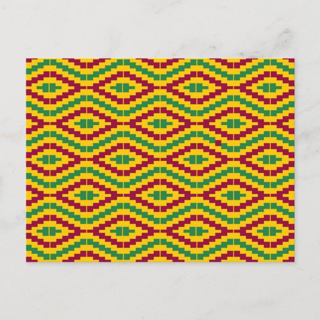 African Kente, Happy Kwanzaa Postcard (Front)