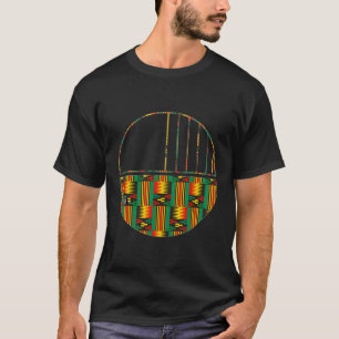 African Kente Pattern Geometric Minimal Half Circl T-Shirt