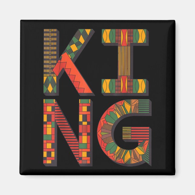 African King Art For Men Dad Boys African Print Me Magnet (Front)