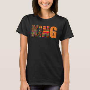 African King Cool Kente Cloth Lover Strong Black B T-Shirt