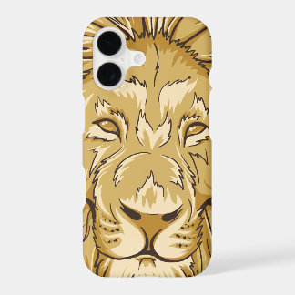 African King Lion Face Wild Animal