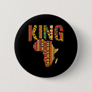 African King Map Kente Design Black Pride Melanin  6 Cm Round Badge