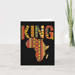 African King Map Kente Design Black Pride Melanin Card
