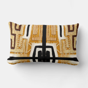  African Kuba Cloth  Lumbar Cushion