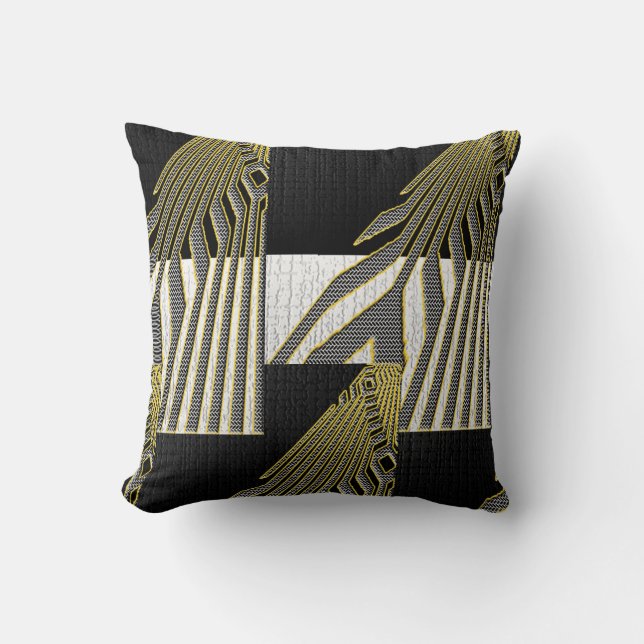 African Kuba Cloth Print Cushion (Front)