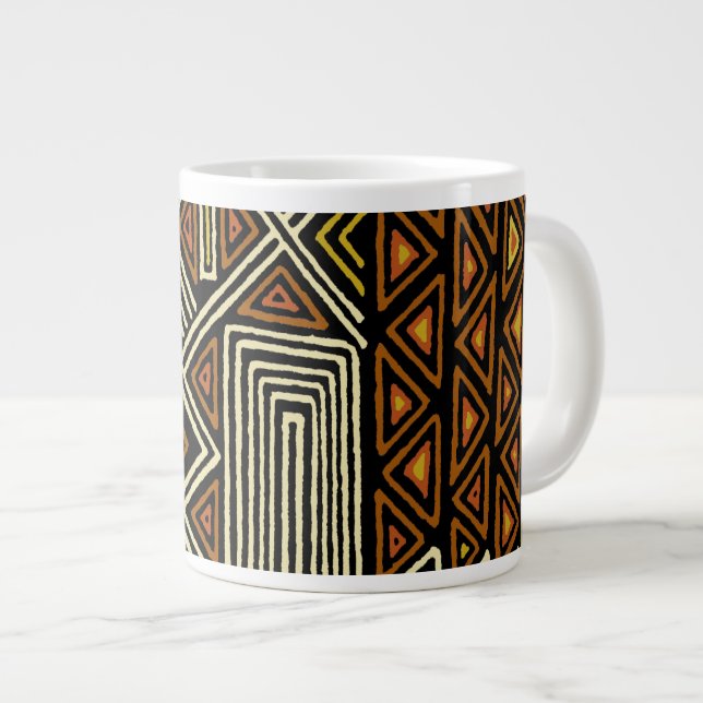 African Kuba Designer Jumbo Mug (Front Right)