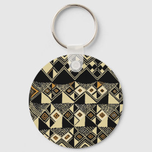 African Kuba Inspired Designs Key Ring
