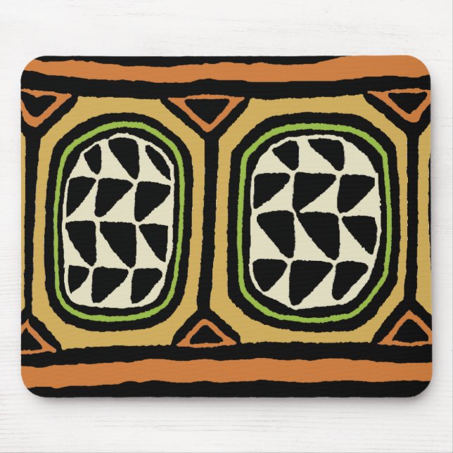African Kuba Textile Design Mouse Pad (Front)